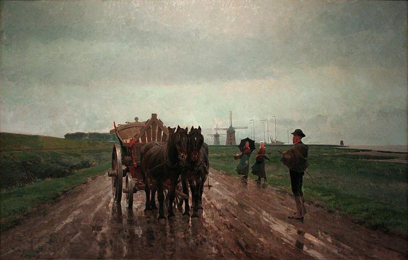 Frans van Leemputten Aan de Schelde Spain oil painting art